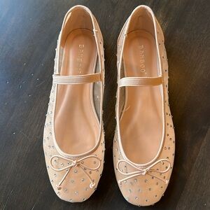 Rhinestone Mary-Jane Ballet Flats
